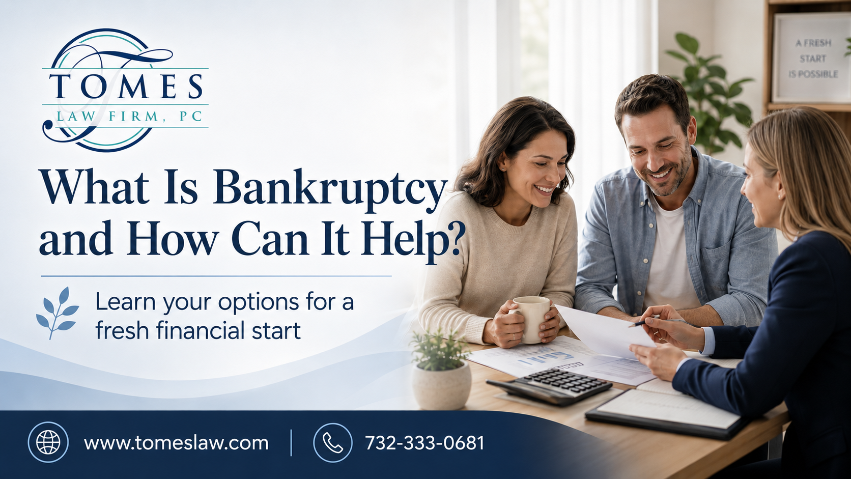 Bankruptcy may help New Jersey families stop collection actions, eliminate qualifying debt, protect property, and get a fresh start. Learn how Chapter 7 and Chapter 13 work.